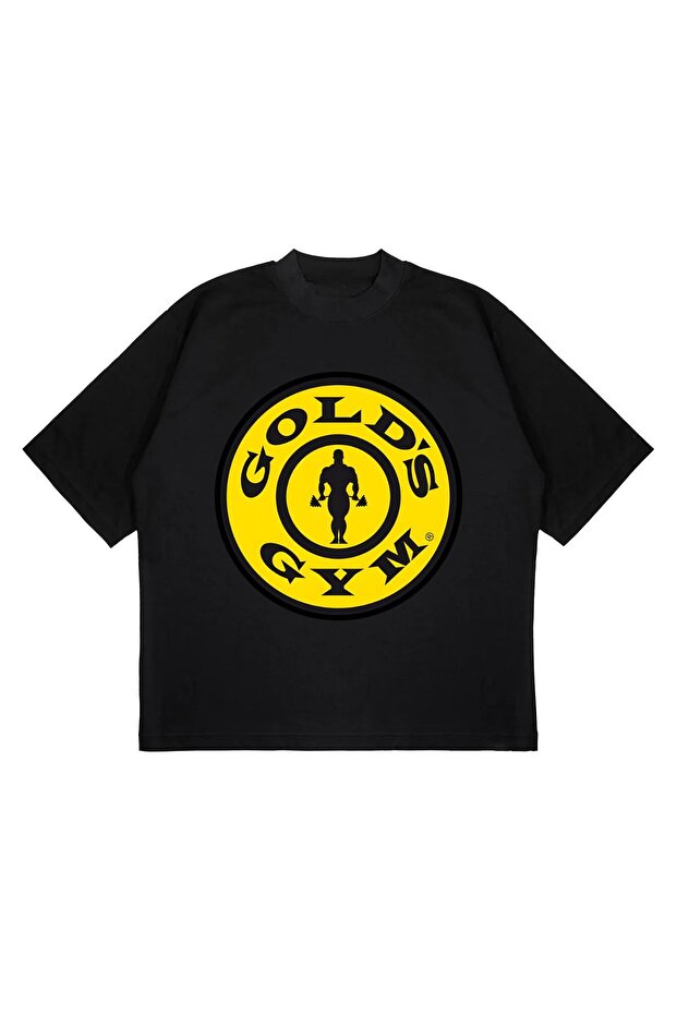 Sc Olympia & Gold's Gym Design Printed Oversize Unisex 100% Cotton T-Shirt
