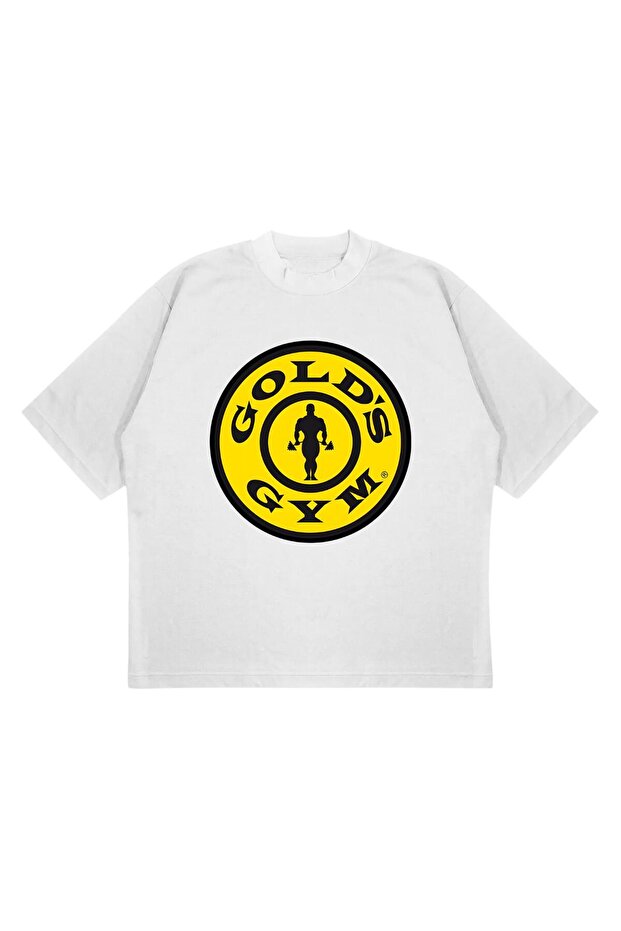 Sc Olympia & Gold's Gym Design Printed Oversize Unisex 100% Cotton T-Shirt