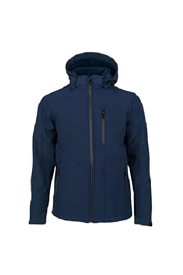 Sagwo Lacivert Renk Erkek Softshell Mont Ceket % 95 Polyester, % 5 Elastan - 1