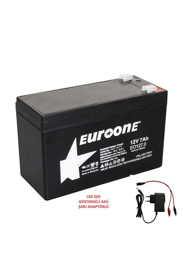 12 Volt 7 Amper Akü- Yanında Led Işık Dolum Göstergeli Adaptörü İle Birlikte Çocuk Oyuncak Araba - 1