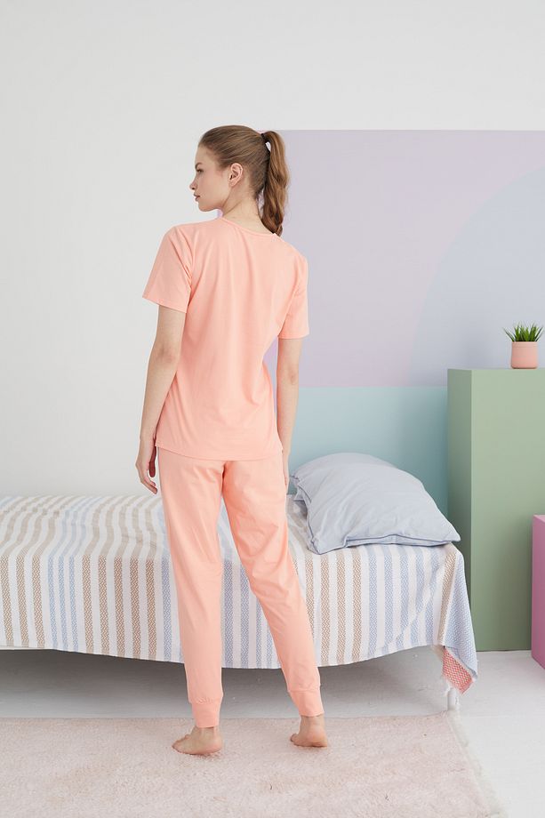 somon Pamuklu Örme Pijama Takım - 4