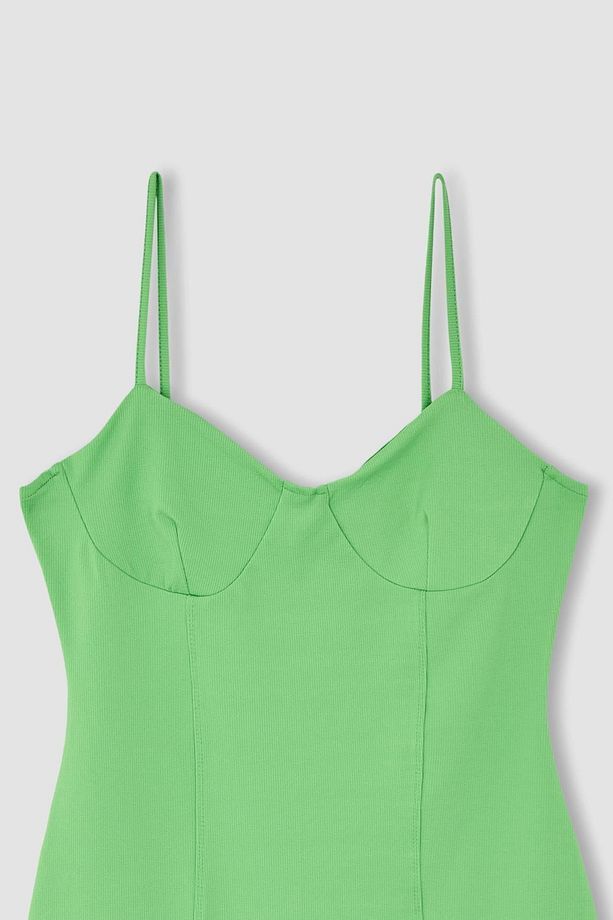 Bodycon Basic Ip Askılı Mini Elbise Y4822az22sm - 7
