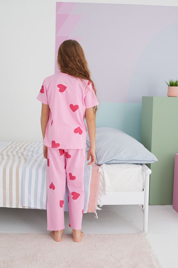 çok renkli Pamuklu Örme Pijama Takım - 5