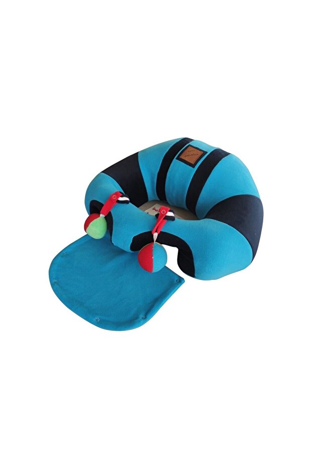 Blue Navy Blue Baby Non-Recliner with Rattle Toy