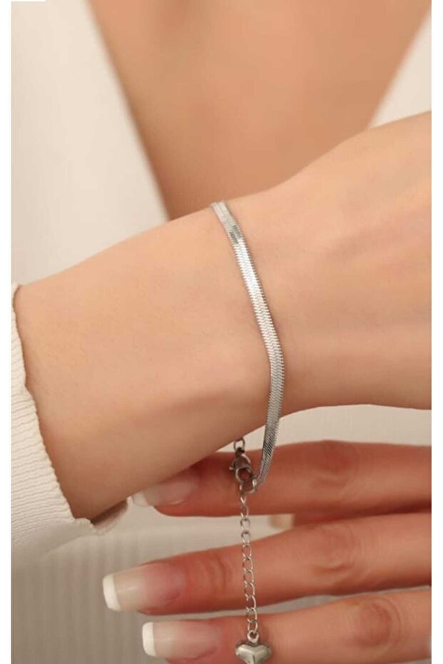 STEEL SILVER ITALIAN CRUSHED BRACELET