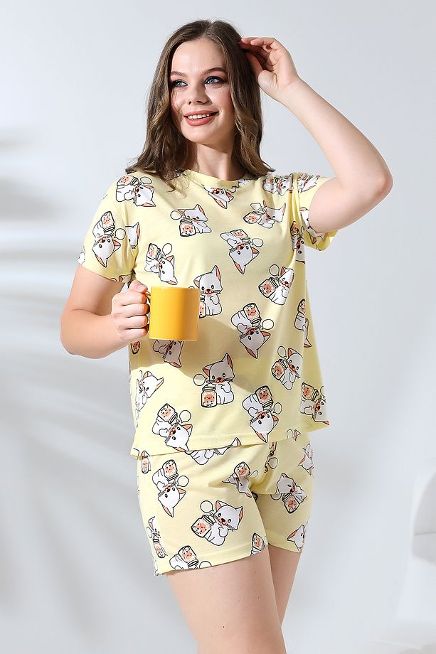 LİKAPASHOP ŞORTLU PİJAMA TAKIMI - 2