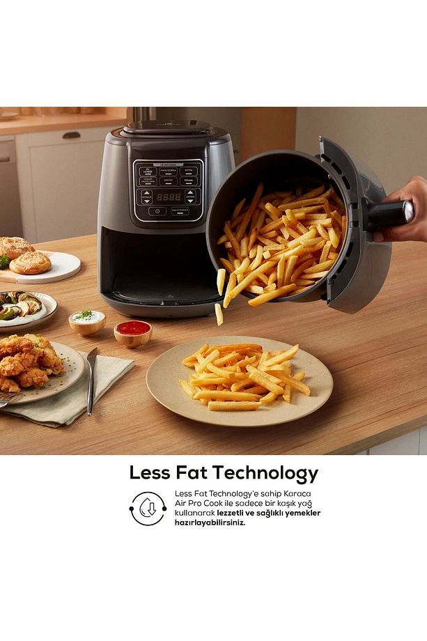 Akıllı Sensörler 4 Güvenlik Sistemli Ev Yemeği, Közleme, Fırın/Izgara XL 4L Airfryer 1550w - 3