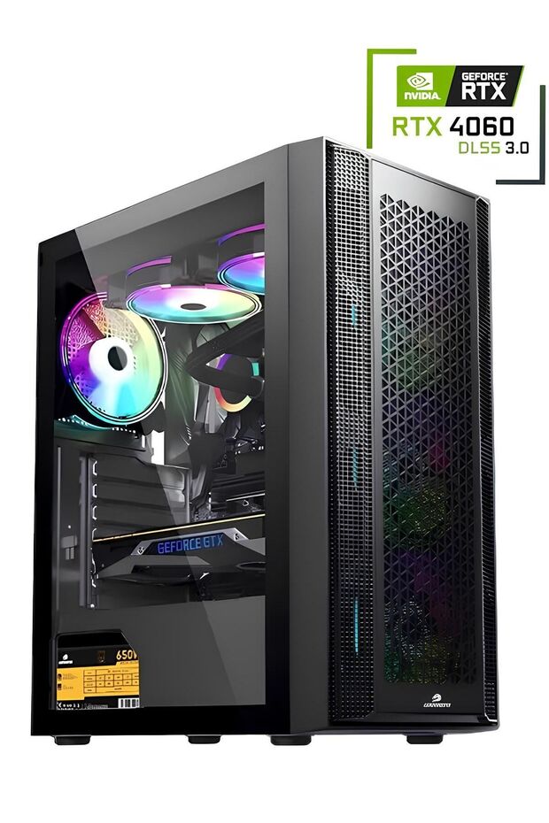 INTEL CORE İ5 14400F / 8GB DDR4 / 1TB 3300-3100 MB /s M2 SSD / RTX4060 GAMING MASAÜSTÜ PC - 1
