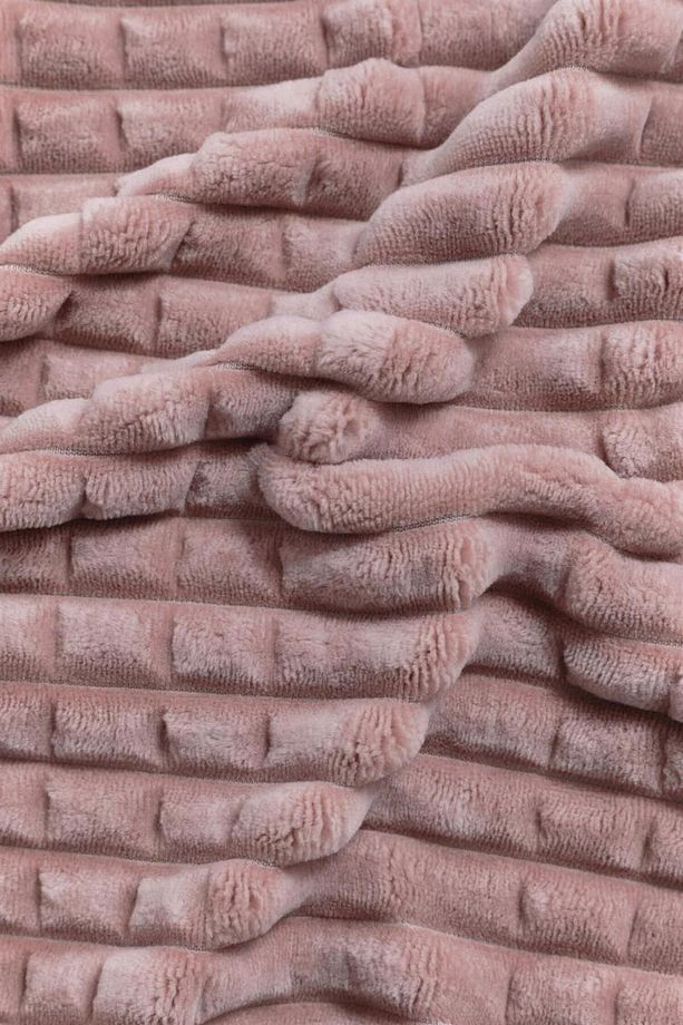 Merinos Modern Lıne Tek Kişilik 2 Parça Battaniye Seti Pudra - 4