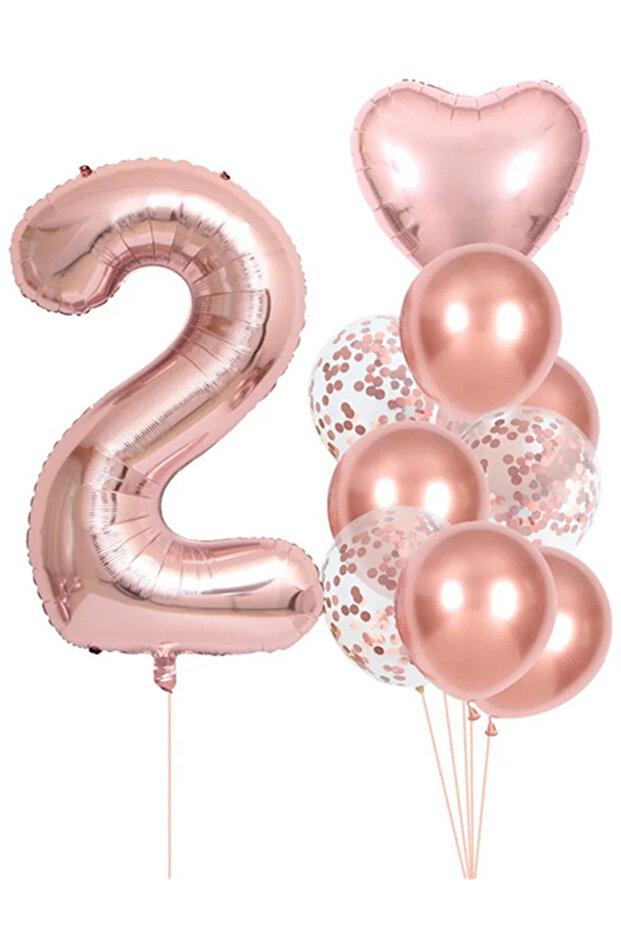 ROSE GOLD CONFETTI BIRTHDAY SET