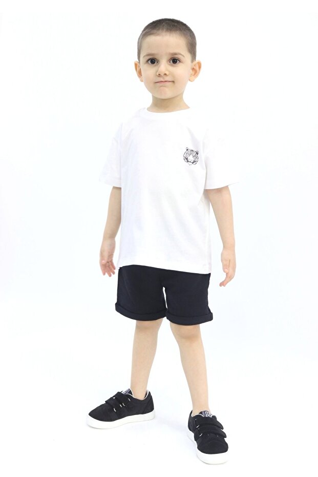 طقم صيفي كاجوال أساسي بنمط النمر للأولاد (2-9 سنوات) - 5