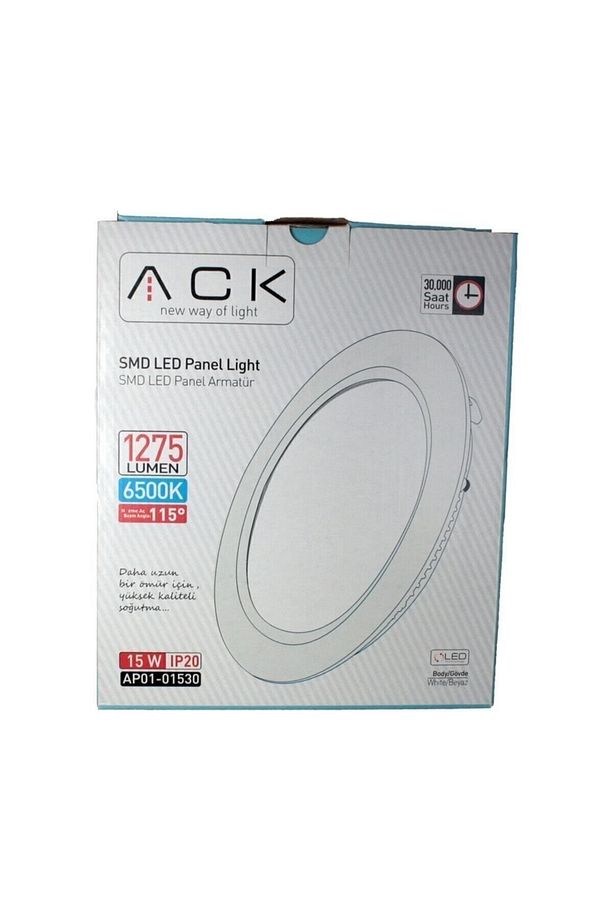 Sıva Altı Yuvarlak Led Panel Armatür 15w 6500k (AP01-01530) - 2