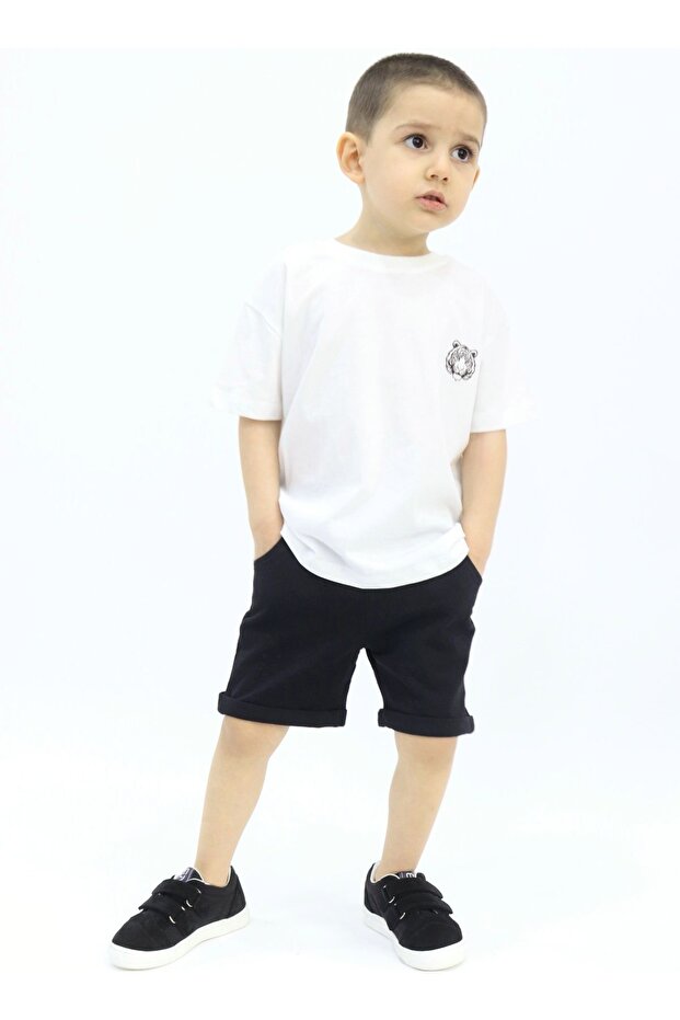 طقم صيفي كاجوال أساسي بنمط النمر للأولاد (2-9 سنوات) - 8