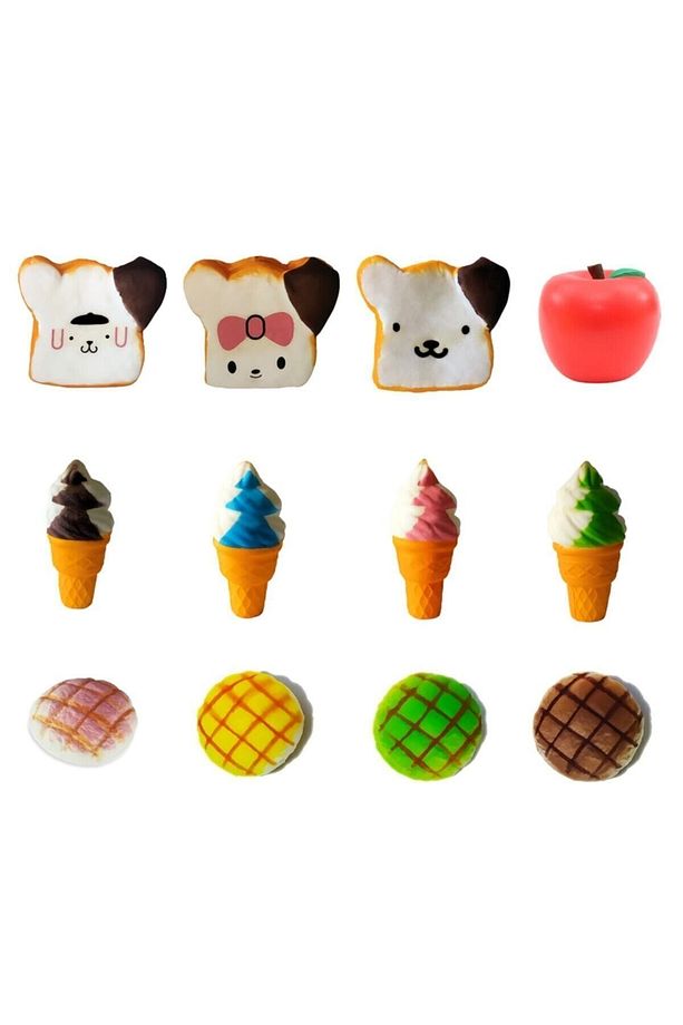 3 Adet Squishy Mini Set 130 Farklı Figürden 3'lü Sürpriz Set - 3
