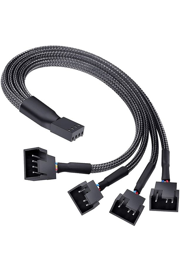 4 Pin Pwm Fan Kontrol Kablosu 4p Dişi 3+3+3+4p Erkek 4pinli Fan Uzatma Fan Çoklayıcı Pwm Kablo - 1