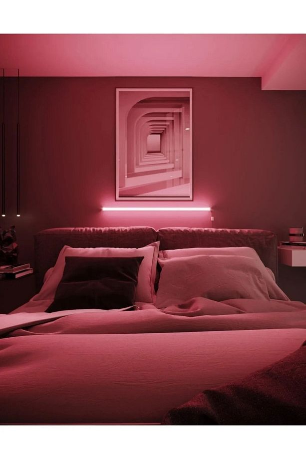Uzaktan Led Abajur Aplik Gece Lambası Rgb 256 Renk Lambader Yuksek Işık Sistemi / 120cm - 4