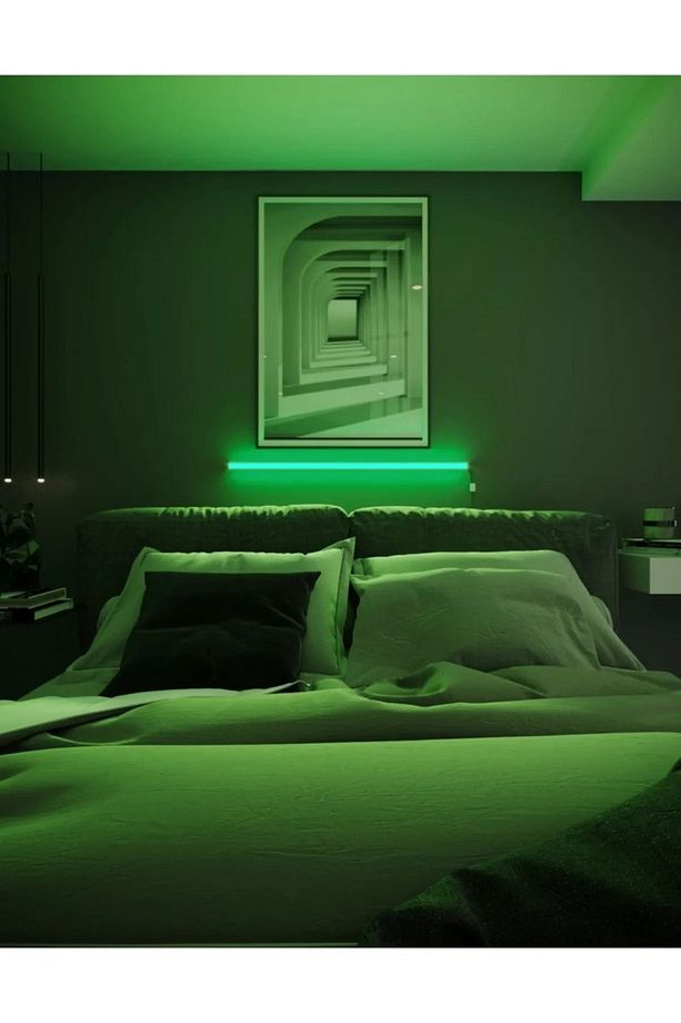 Uzaktan Led Abajur Aplik Gece Lambası Rgb 256 Renk Lambader Yuksek Işık Sistemi / 120cm - 1