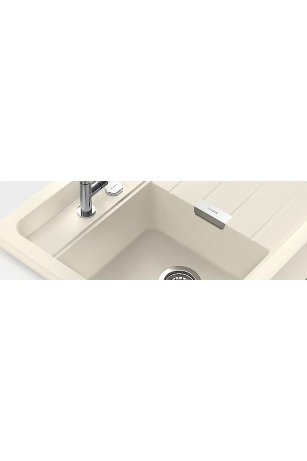 GRANDO M-100 Tezgah Üstü Granit Mutfak Evyesi Polaris / Beyaz - 3