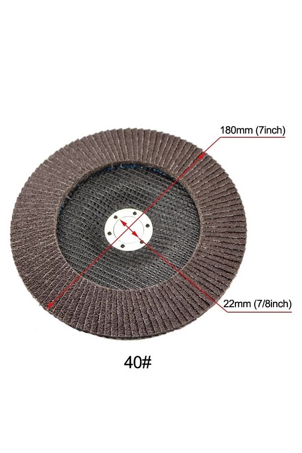 180mm flap disk zımpara Seti taşlama makinesi için büyük form metal ahşap zımparalama diski 5 adet - 4