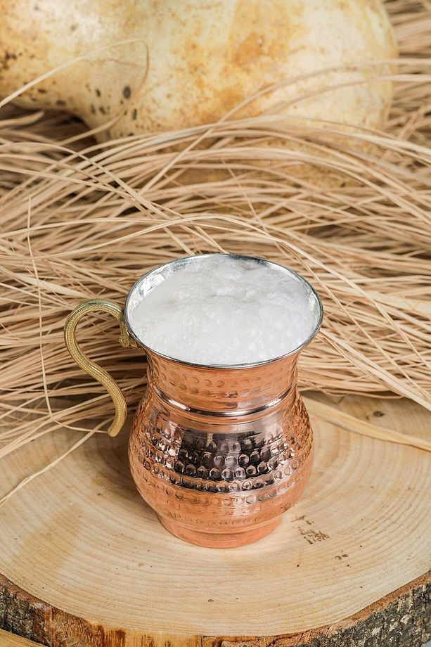 6 Adet Bakır Maşrafa  Ayran, Su Bardağı - 1