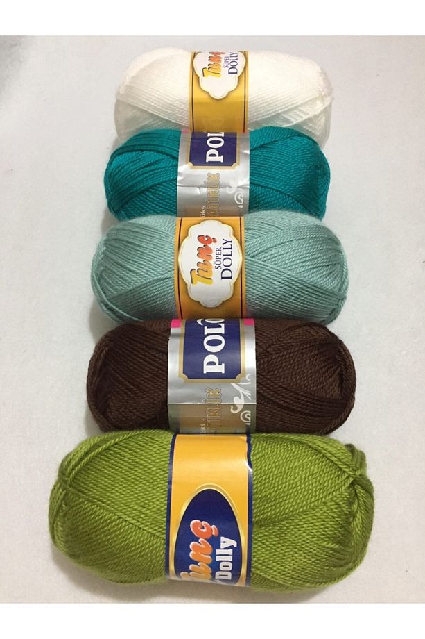 5 Adet Karışık El Örgü Ipliği Polo Marka Patik Ipi Seti 5'li 100 gr X 5 - 1