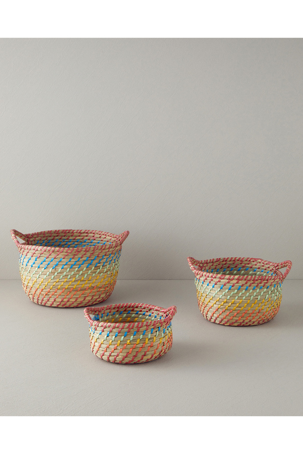 Exotic Lines Hasır Sepet Multicolor - 3