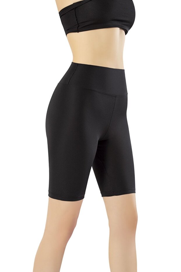 Women's Short High Waist Disco Shiny Leggings