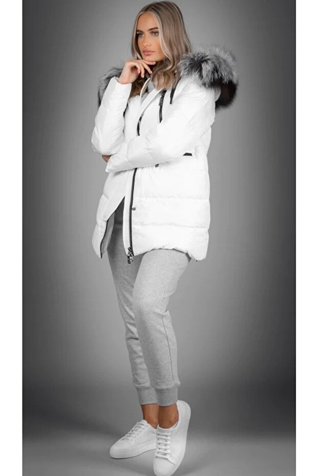 Beyaz Kürklü Parka - 3
