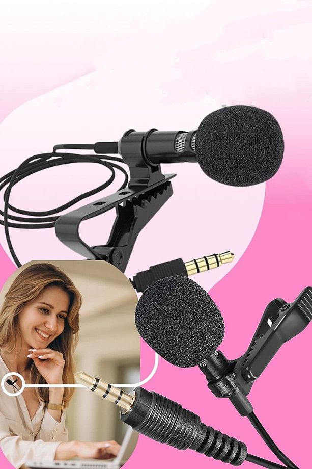 Profesyonel Tekli Yaka Mikrofonu 3.5 Mm Jak Girişli Youtuber Oyuncu Yayıncı Mikrofonu-1.5m - 4