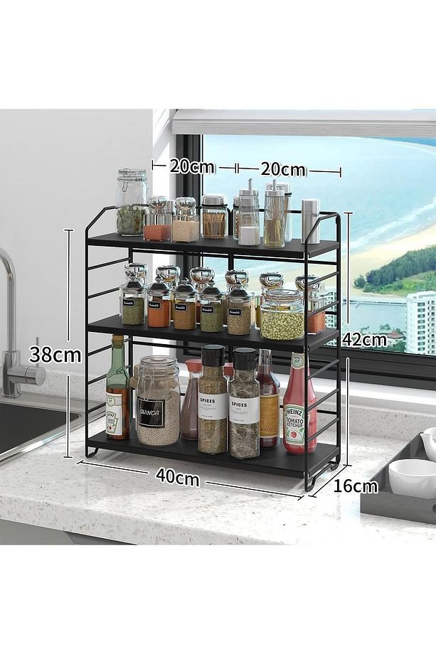 Ayarlanabilir Raflı 40cm Baharatlık, Organizer, Düzenleyizi Tezgahüstü Banyo, Mutfak, Ofis Model-1 S - 7