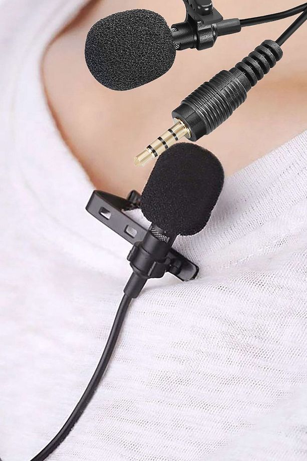 Profesyonel Tekli Yaka Mikrofonu 3.5 Mm Jak Girişli Youtuber Oyuncu Yayıncı Mikrofonu-1.5m - 2