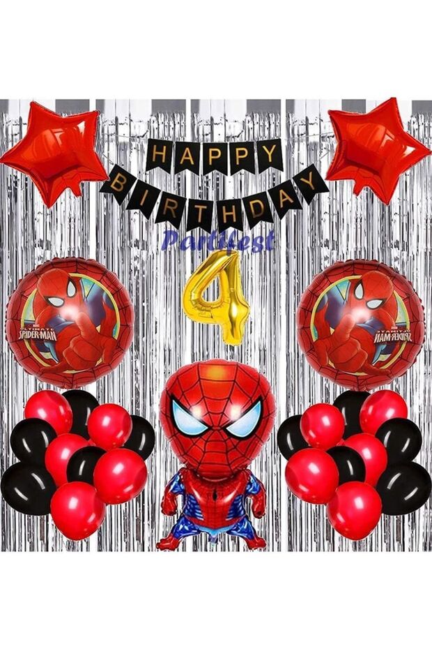 Spiderman Spiderman Balloon Set Balloon Foil Set Spiderman Concept Birthday Set 4 Year Old Balloon