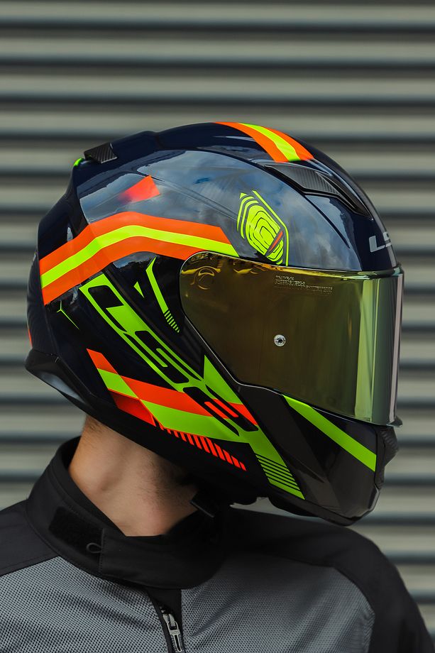Stream Evo Reflex Mavi Turuncu Kask + Dahili Bluetooth Kulaklık - 3
