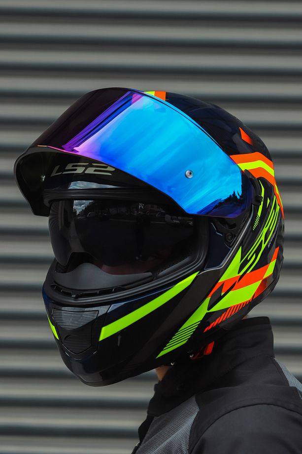 Stream Evo Reflex Mavi Turuncu Kask + Dahili Bluetooth Kulaklık - 7