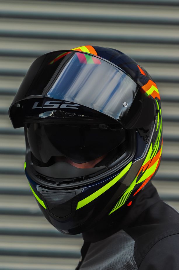 Stream Evo Reflex Mavi Turuncu Kask + Dahili Bluetooth Kulaklık - 5