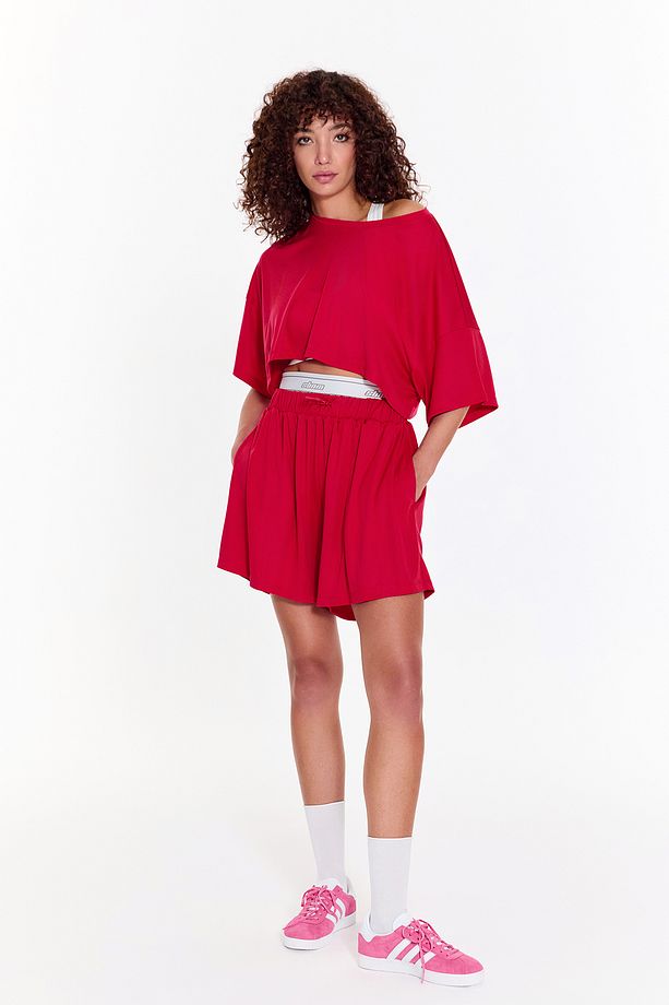 Pull On Yoga Tee in Pink - 5