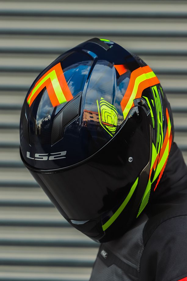 Stream Evo Reflex Mavi Turuncu Kask + Dahili Bluetooth Kulaklık - 7