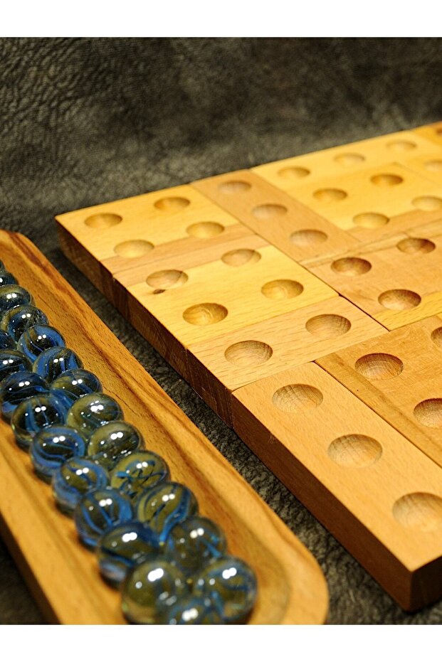 Strategy Game - Solid Beech Marble - 4