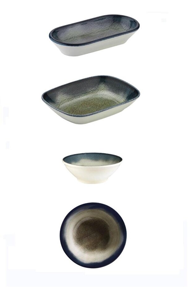 Minimal Çeşitli Kahvaltı Tabakları 4 Lü - 1