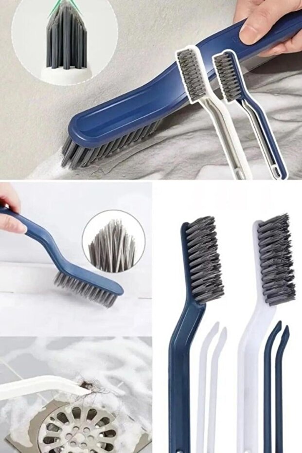 Multifunctional Joint Floor Tile Bathroom Kitchen Groove Cleaning Brush Garbage Cleaning Brush with Tweezers