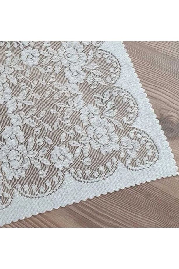 Güllü Desen Örme Peçete 6 Adet 30 X 30 (krem) - 3