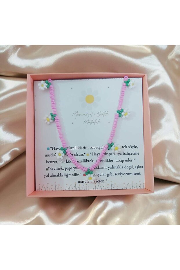 Miyuki Seed Beaded Colorful Daisy Necklace - Summer Fashion, Hypoallergenic