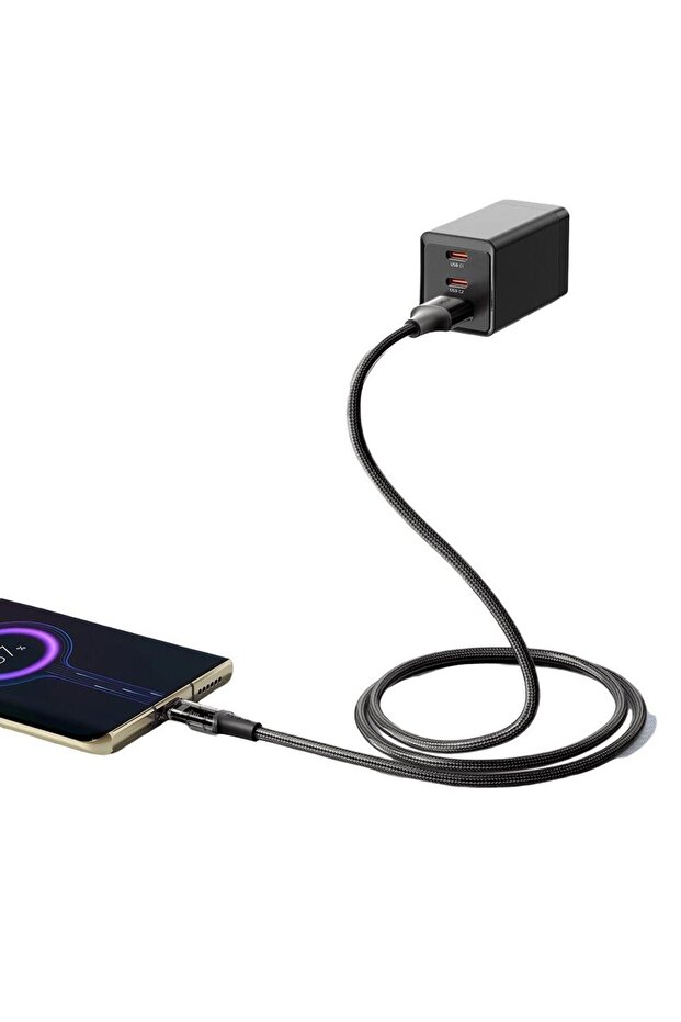 CA-2110 100W TYPE-C TO TYPE-C VERİ AKTARIM VE ŞARJ KABLOSU 1,2M SİYAH - 2