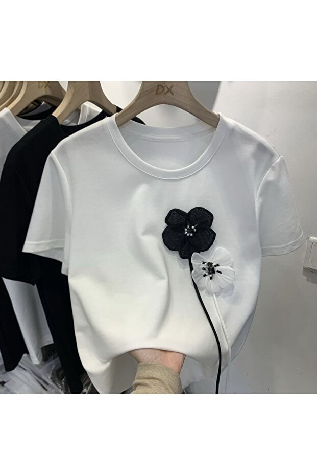 Yeni Sezon Basic Tasarım T-shirt - 1