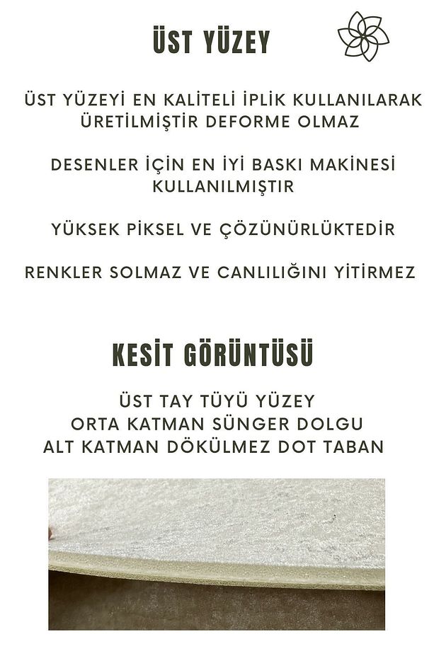 Pembe Halı Salon Halısı Makinede Yıkanabilir Yatak Odası Halısı Yolluk Mutfak Halısı - 7