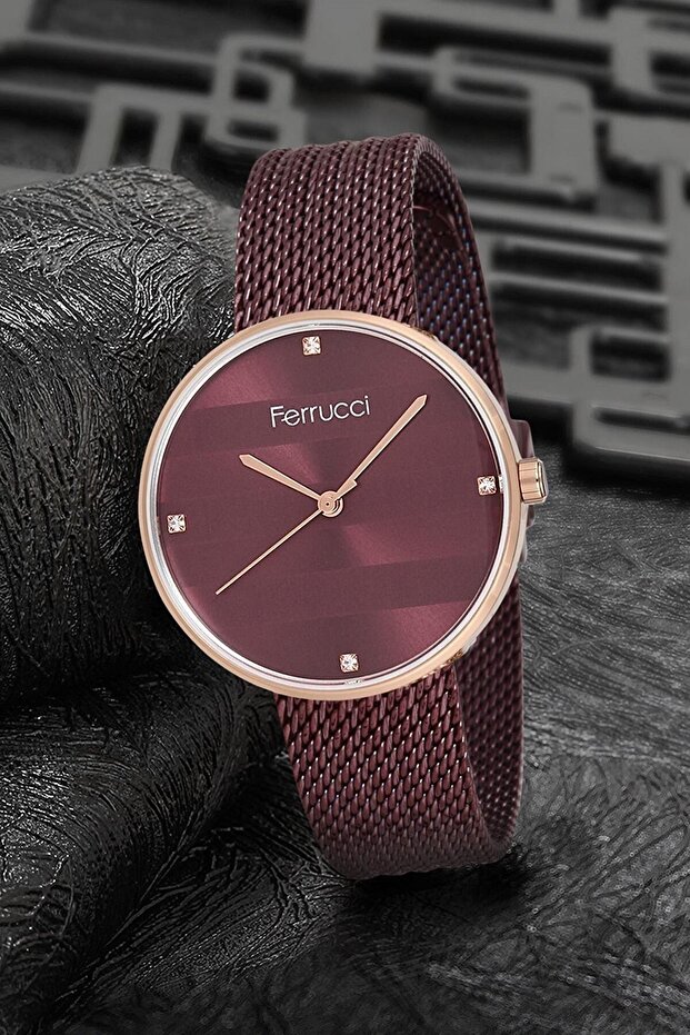Women's Plum Straw Strap Wristwatch
