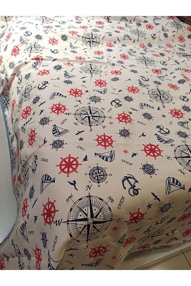 Genç Denizci Sail Desen 150x240 Cm. Tek Kişilik Tek Pike - Beyaz - 4