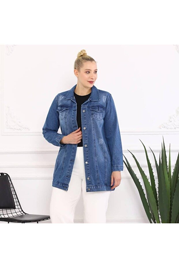 JACHETĂ LUNGĂ ALBASTRU DESCHIS - 4