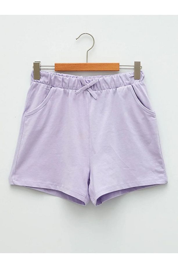 Lcw Kids Beli Lastikli Basic Pamuklu Kız Çocuk Şort - 1