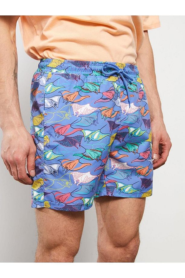 LCW SWIMWEAR Kısa Boy Baskılı Erkek Deniz Şortu - 4